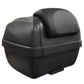 Куфар за багажник за мотор скутер с облегалка